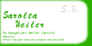 sarolta weiler business card